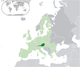 Где находится страна Австрия на мировой карте.