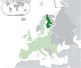 Где находится страна Финляндия на мировой карте.