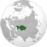 Где находится страна Казахстан на мировой карте.