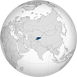 Где находится страна Киргизия на мировой карте.