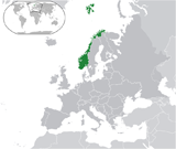 Где находится страна Норвегия на мировой карте.
