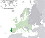 Где находится страна Португалия на мировой карте.