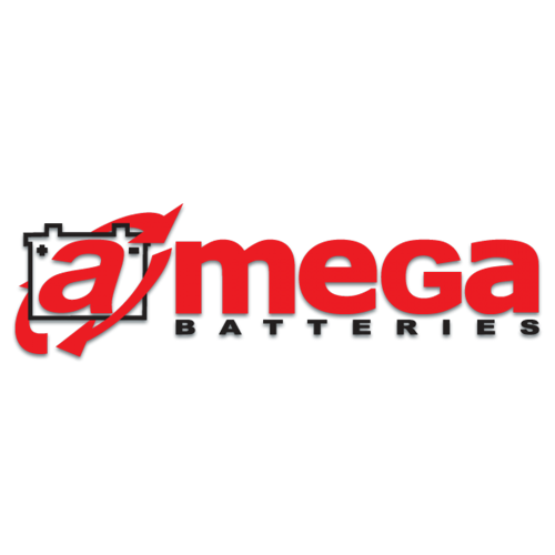 Логотип (эмблема, знак) аккумуляторов марки A-Mega «А-Мега»